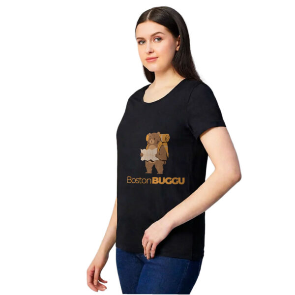 Women Luxury T-shrit Teddy Bear Design Black Colour - Image 4