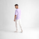 Men Oversized Drop Shoulder Eagle Design Lavender Colour